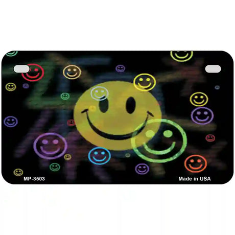 Smiley Metal Novelty License Plate 7" x 4" (MP)