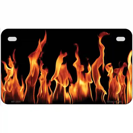 Flames Customizable Metal Novelty License Plate 7" x 4" (MP)