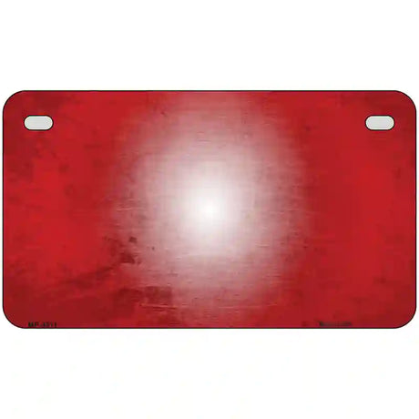 Red White Fade Scratched License Plate Metal Novelty 7" x 4" (MP)