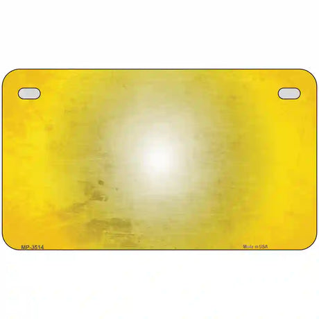 Yellow White Fade Scratched License Plate Metal Novelty 7" x 4" (MP)