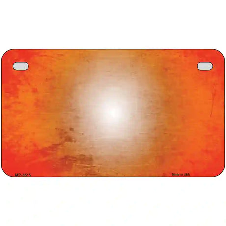 Orange White Fade Scratched License Plate Metal Novelty 7" x 4" (MP)