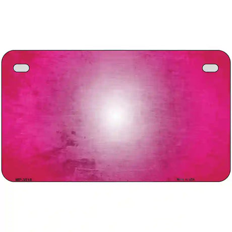 Pink White Fade Scratched License Plate Metal Novelty 7" x 4" (MP)