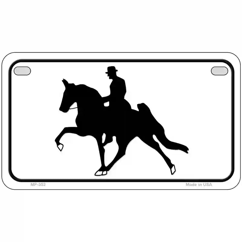 Horse With Rider Metal Novelty License Plate 7" x 4" (MP)