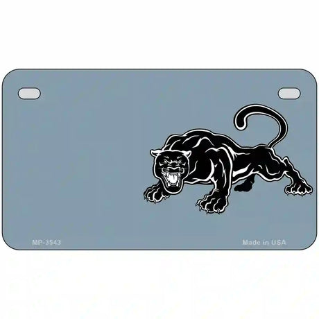 Black Panther Offset Metal Novelty License Plate 7" x 4" (MP)