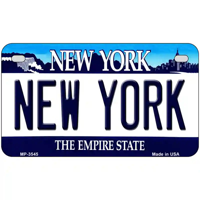 New York State Novelty Metal License Plate 7" x 4" (MP)