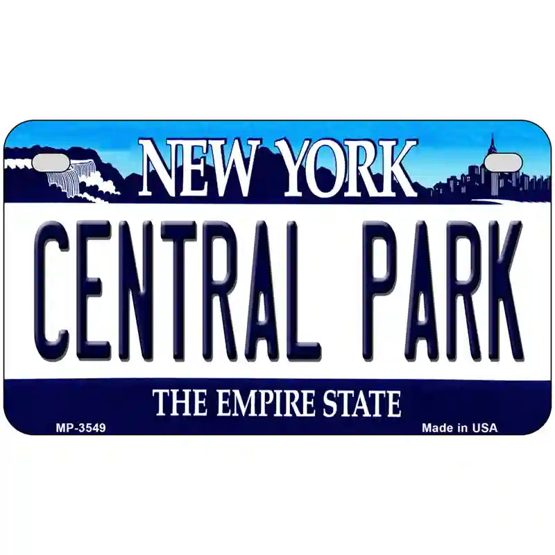 Central Park New York Novelty Metal License Plate 7" x 4" (MP)