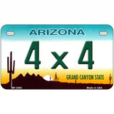 4X4 Arizona Metal Novelty License Plate 7" x 4" (MP)