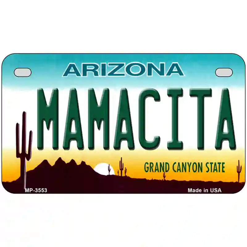 Mamacita Arizona Metal Novelty License Plate 7" x 4" (MP)