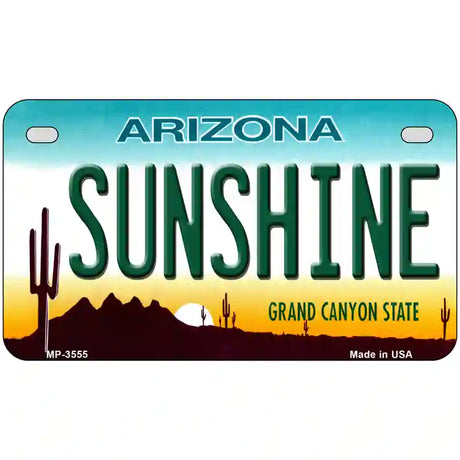 Sunshine Arizona Metal Novelty License Plate 7" x 4" (MP)