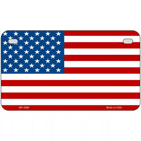 American Flag Novelty Metal License Plate 7" x 4" (MP)