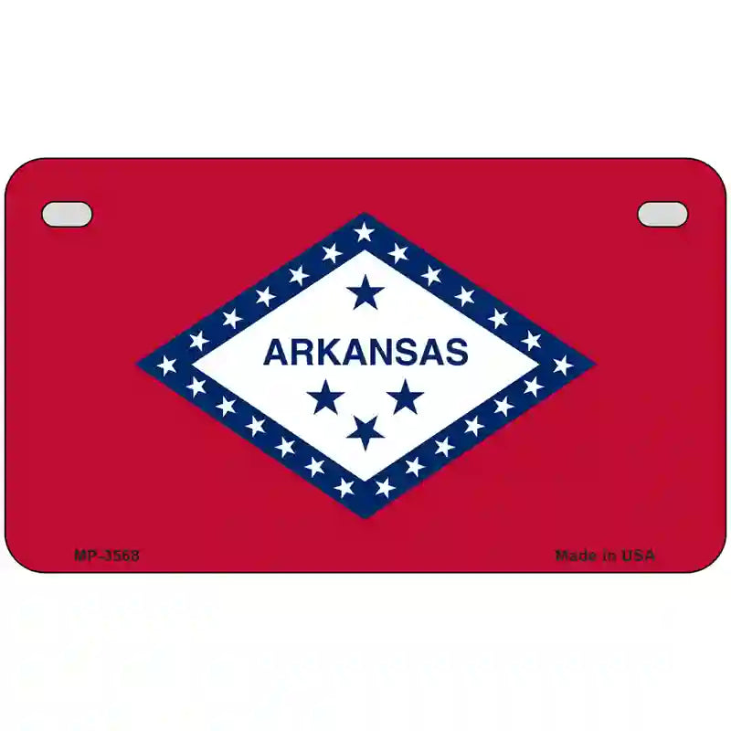 Arkansas State Flag Metal Novelty License Plate 7" x 4" (MP)