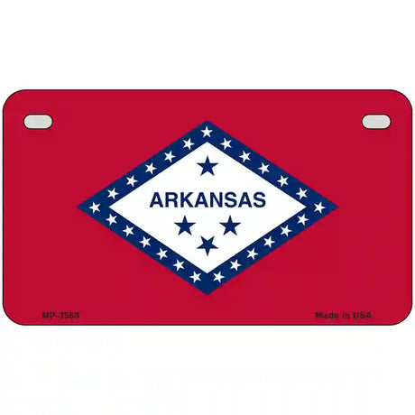 Arkansas State Flag Metal Novelty License Plate 7" x 4" (MP)