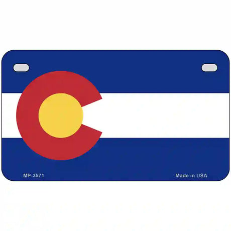 Colorado State Flag Metal Novelty License Plate 7" x 4" (MP)