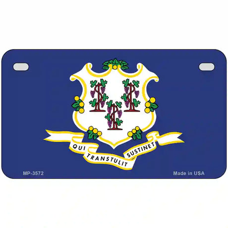 Connecticut State Flag Metal Novelty License Plate 7" x 4" (MP)