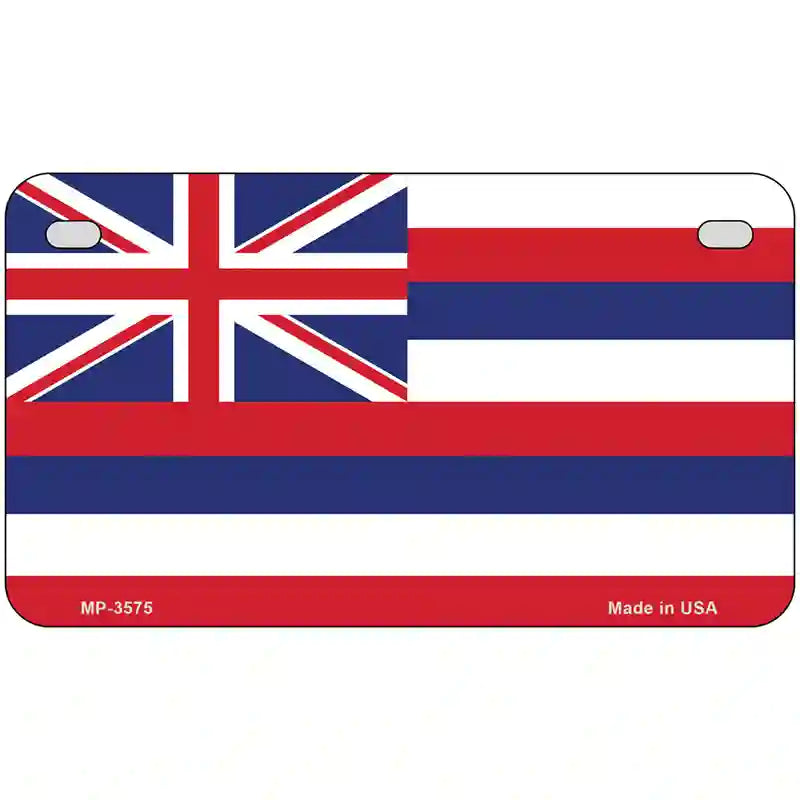 Hawaii Flag State Flag Metal Novelty License Plate 7" x 4" (MP)