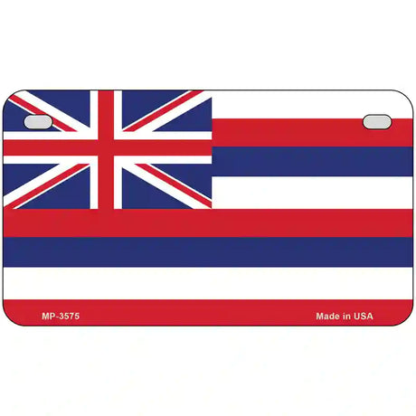 Hawaii Flag State Flag Metal Novelty License Plate 7" x 4" (MP)