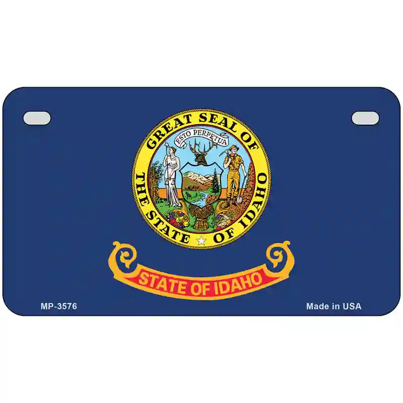 Idaho State Flag Metal Novelty License Plate 7" x 4" (MP)