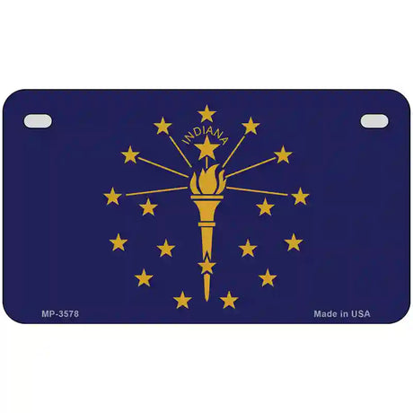 Indiana State Flag Metal Novelty License Plate 7" x 4" (MP)