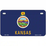 Kansas State Flag Metal Novelty License Plate 7" x 4" (MP)