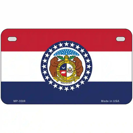 Missouri State Flag Metal Novelty License Plate 7" x 4" (MP)