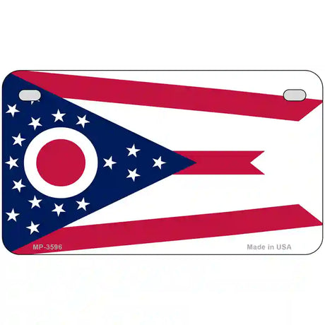 Ohio State Flag Metal Novelty License Plate 7" x 4" (MP)