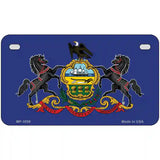 Pennsylvania State Flag Metal Novelty License Plate 7" x 4" (MP)