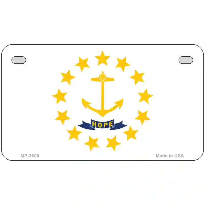 Rhode Island State Flag Metal Novelty License Plate 7" x 4" (MP)