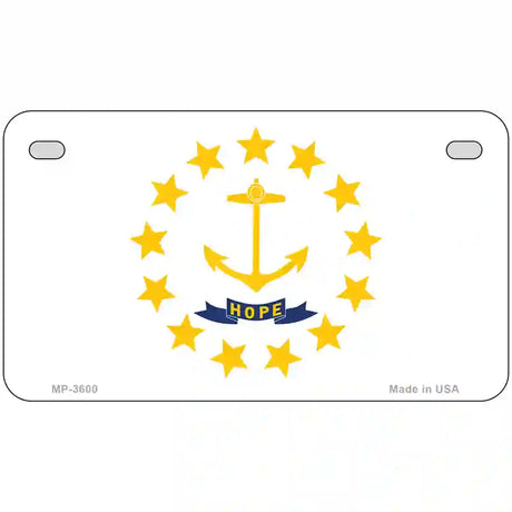 Rhode Island State Flag Metal Novelty License Plate 7" x 4" (MP)