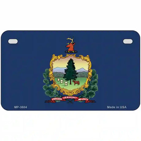 Vermont State Flag Metal Novelty License Plate 7" x 4" (MP)