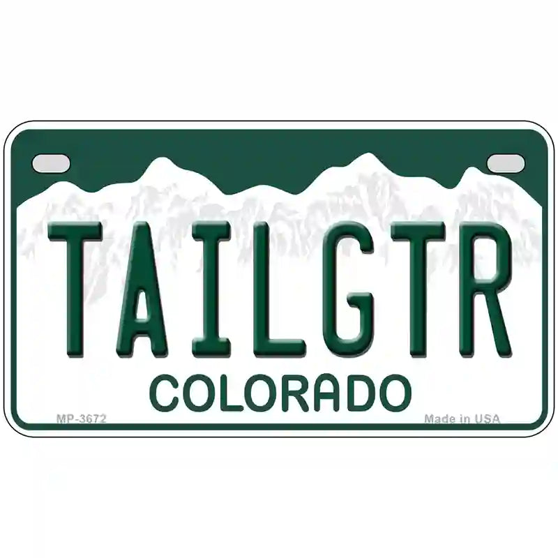 Tailgtr Colorado Novelty Metal License Plate 7" x 4" (MP)