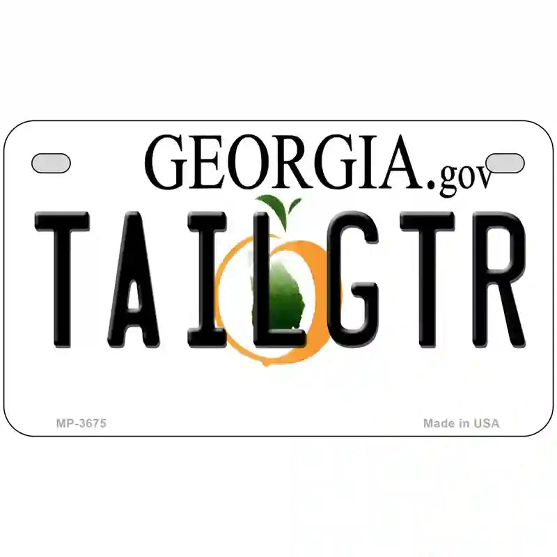 Tailgtr Georgia Novelty Metal License Plate 7" x 4" (MP)