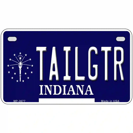 Tailgtr Indiana Novelty Metal License Plate 7" x 4" (MP)