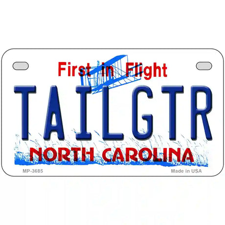 Tailgtr North Carolina Novelty Metal License Plate 7" x 4" (MP)