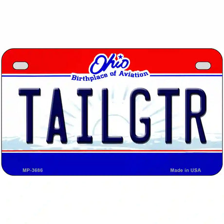 Tailgtr Ohio State Novelty Metal License Plate 7" x 4" (MP)