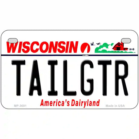 Tailgtr Wisconsin Novelty Metal License Plate 7" x 4" (MP)