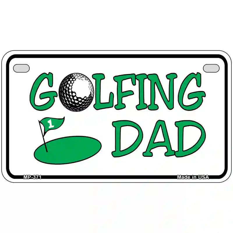 Golfing Dad Metal Novelty License Plate 7" x 4" (MP)