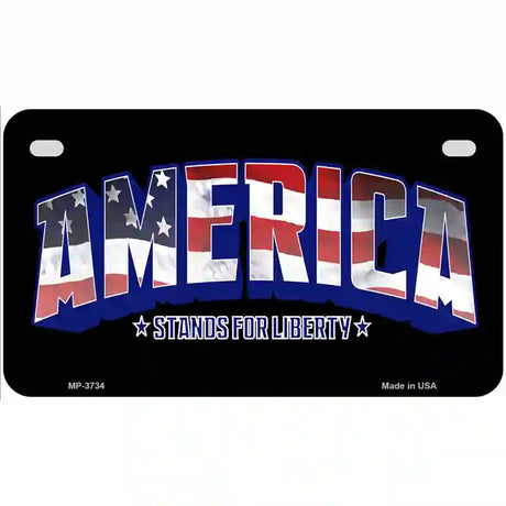 America Metal Novelty License Plate 7" x 4" (MP)