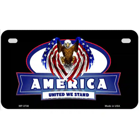 America United Metal Novelty License Plate 7" x 4" (MP)