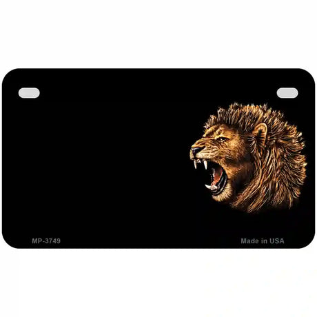 Lion Head Offset Metal Novelty License Plate 7" x 4" (MP)