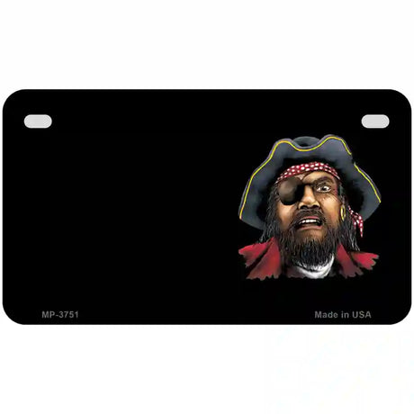 Pirate Offset Metal Novelty License Plate 7" x 4" (MP)