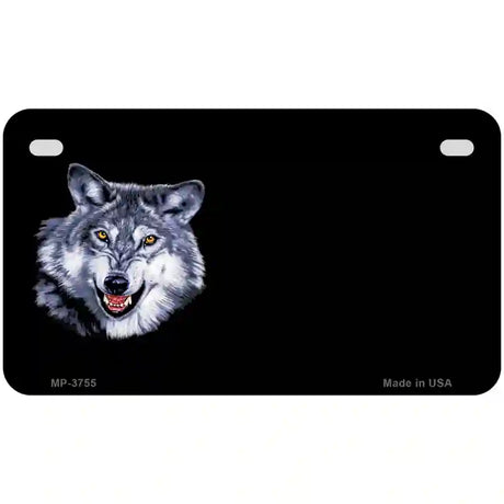 Wolf Offset Metal Novelty License Plate 7" x 4" (MP)