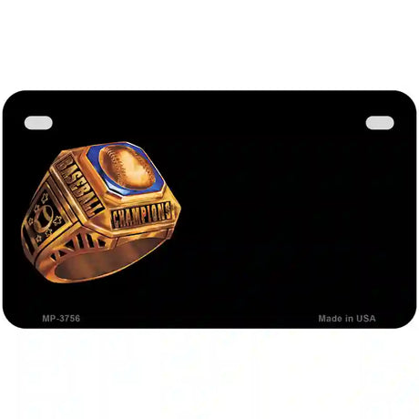 Baseball Champion Ring Offset Metal Novelty License Plate 7" x 4" (MP)