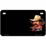 Cowboy Offset Metal Novelty License Plate 7" x 4" (MP)