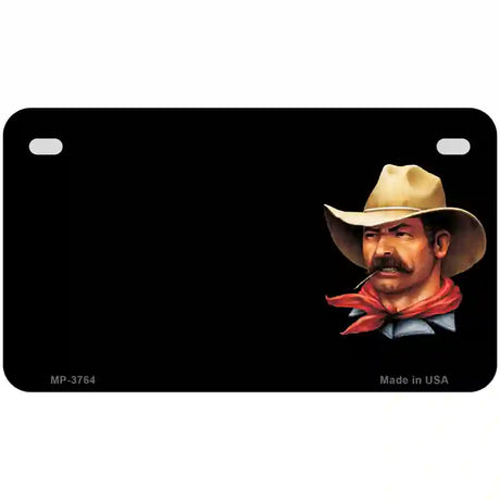 Cowboy Offset Metal Novelty License Plate 7" x 4" (MP)