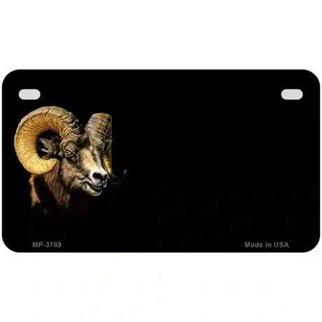 Big Horn Sheep Offset Metal Novelty License Plate 7" x 4" (MP)