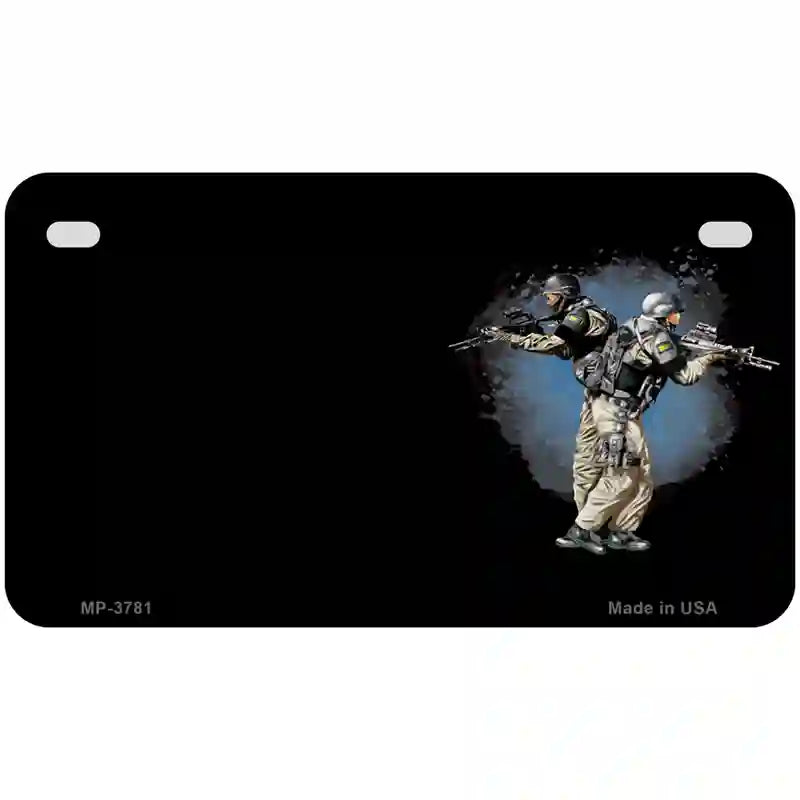 SWAT Offset Metal Novelty License Plate 7" x 4" (MP)