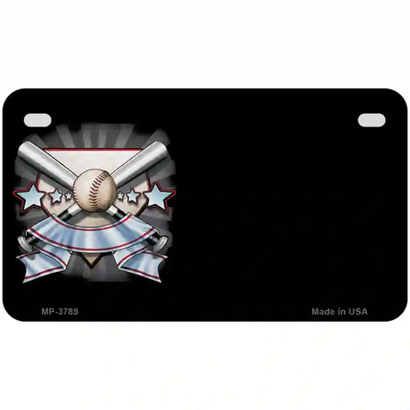 Baseball Banner Offset Metal Novelty License Plate 7" x 4" (MP)