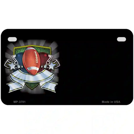 Football Banner Offset Metal Novelty License Plate 7" x 4" (MP)