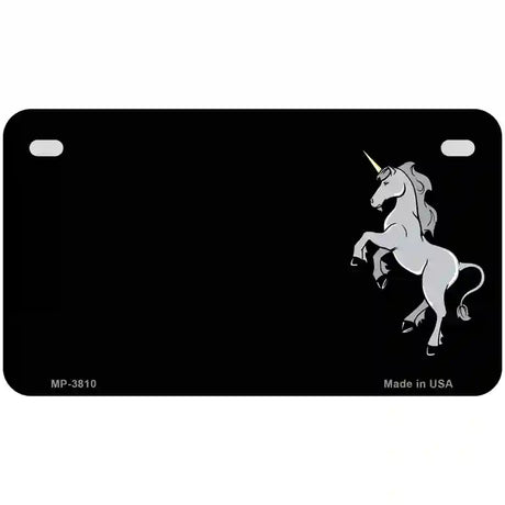 Unicorn Offset Right Metal Novelty License Plate 7" x 4" (MP)