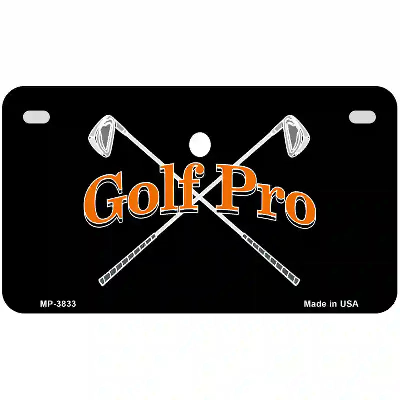 Golf Pro Metal Novelty License Plate 7" x 4" (MP)